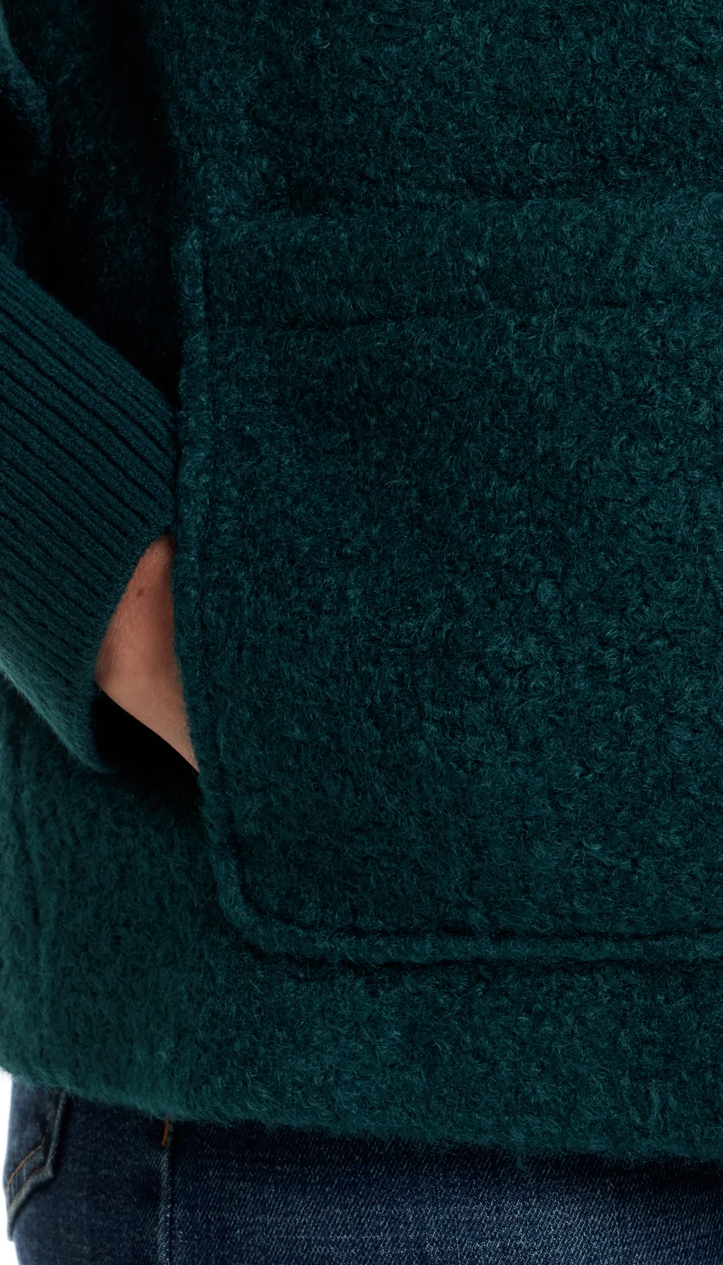 BOUCLE JACKET WITH KNIT SLEEVES - Image 41