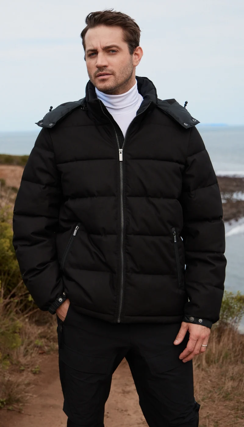 DOBBY OXFORD / CIRE PUFFER JACKET - Image 2