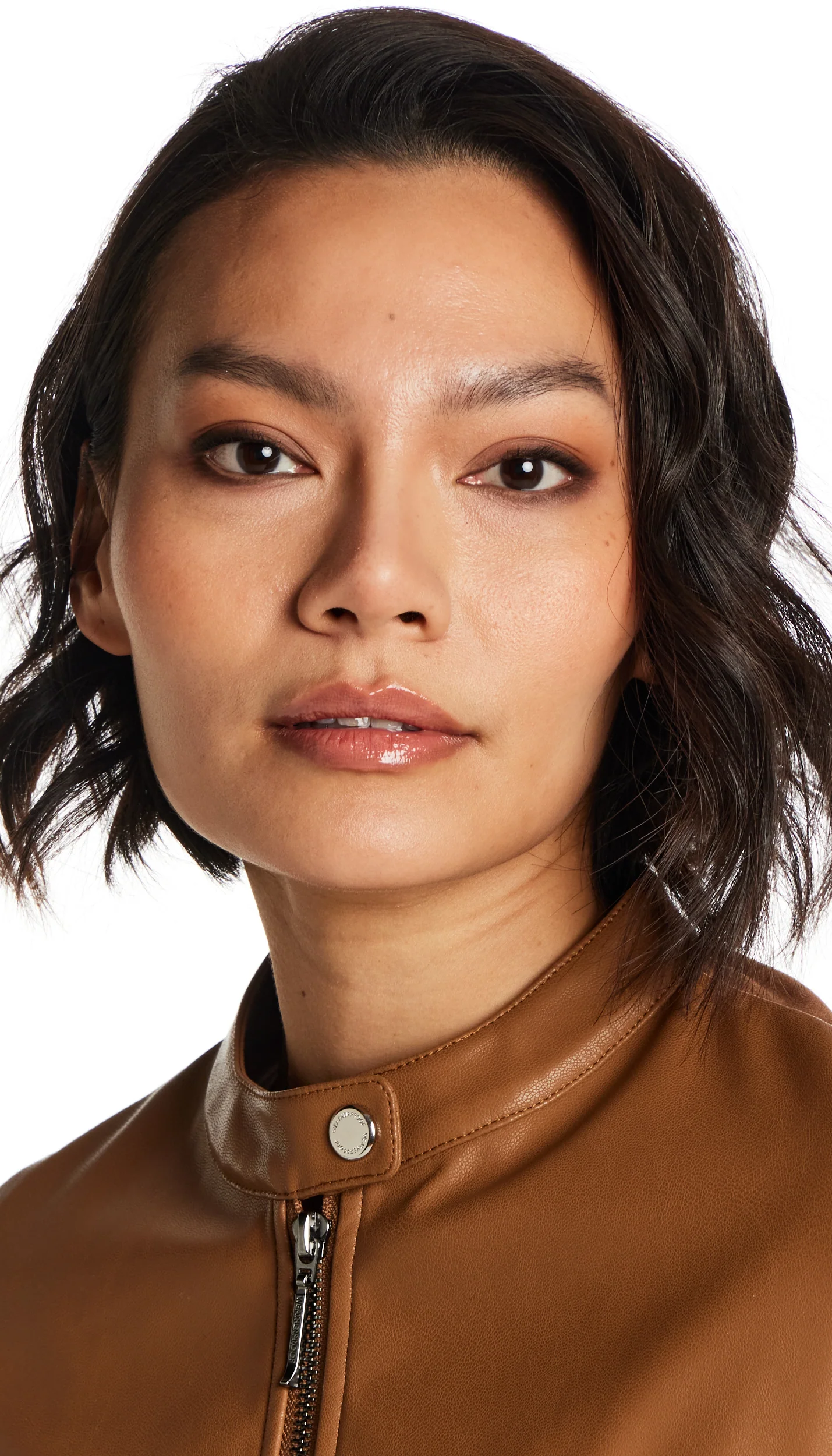 FAUX LEATHER JACKET WITH STRETCH KNIT - Image 11