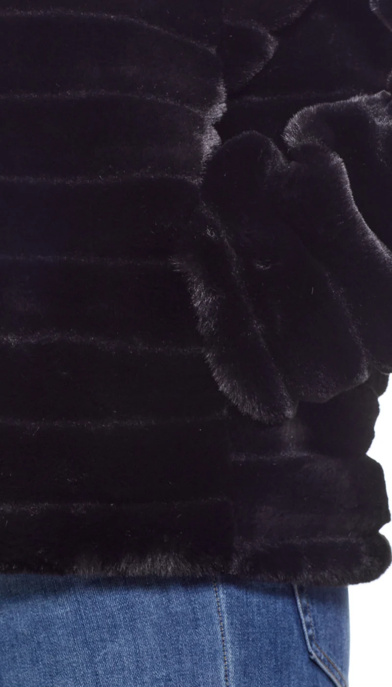 GROOVED FAUX FUR JACKET - Image 14