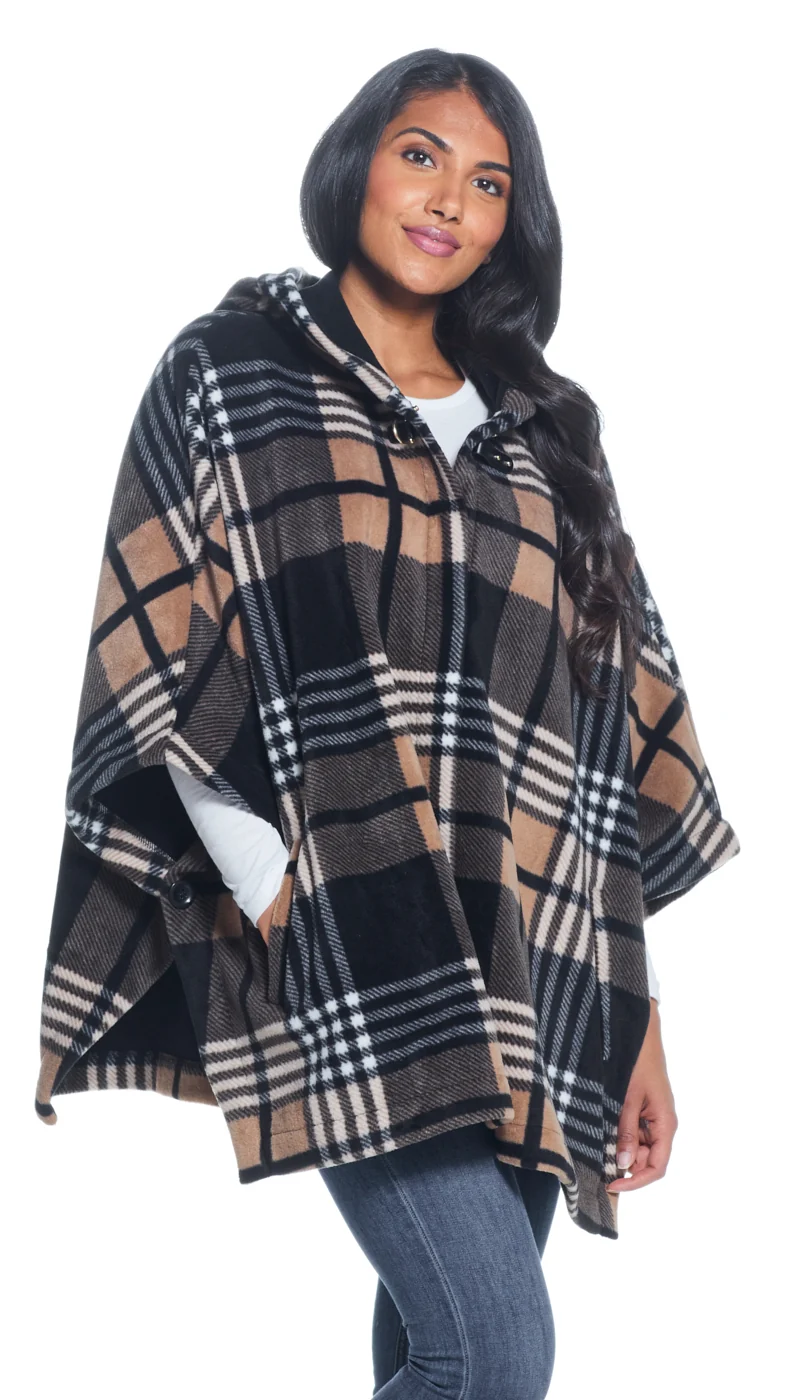 HOODED FLEECE PONCHO - Image 13