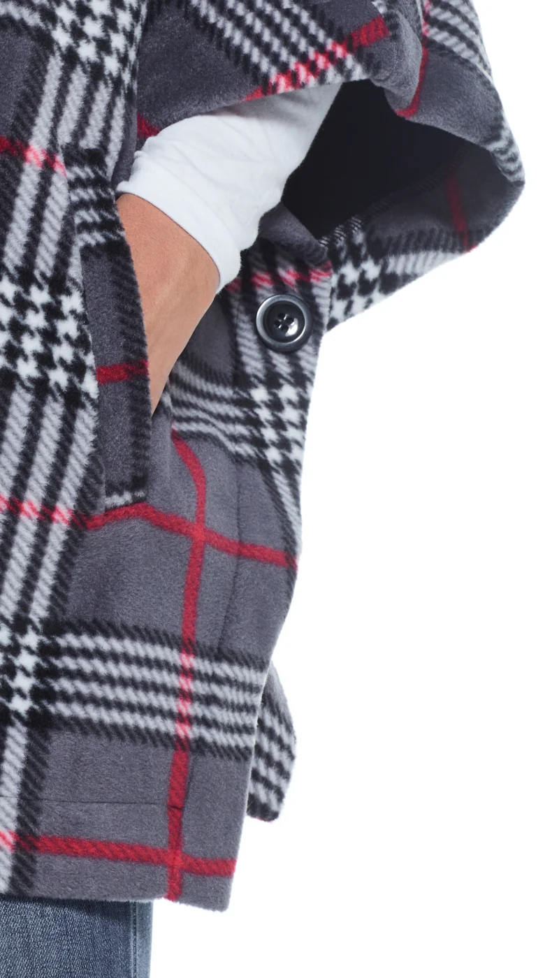 HOODED FLEECE PONCHO - Image 26