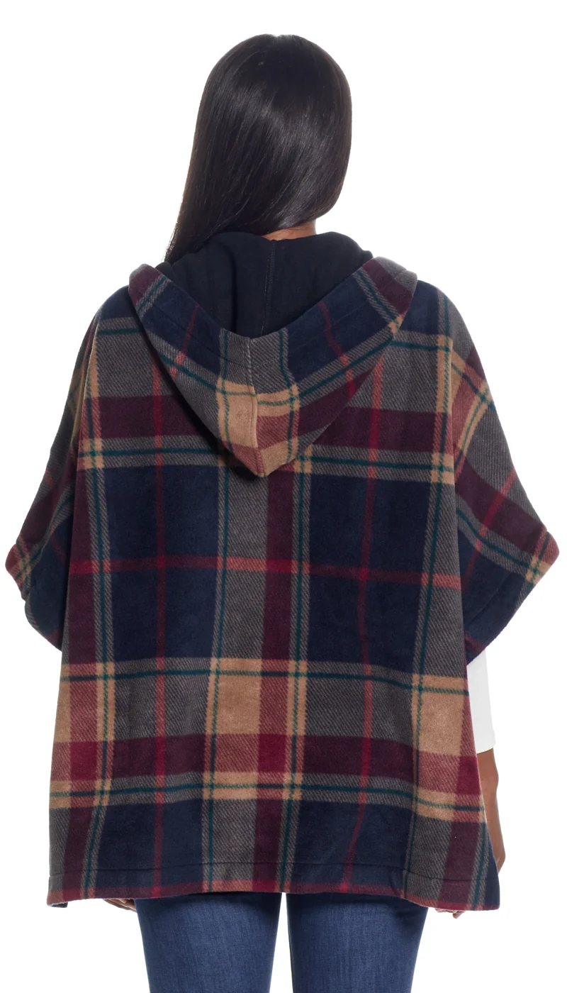 HOODED FLEECE PONCHO - Image 3