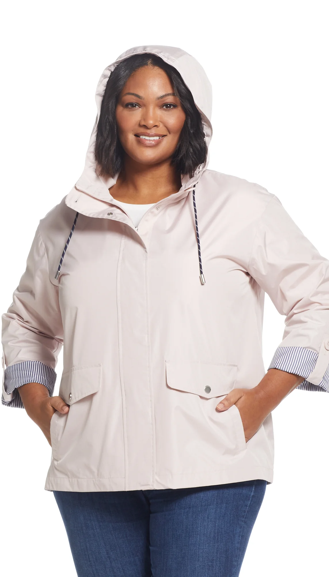 HOODED JACKET WITH TURN BACK SLEEVES - Image 13