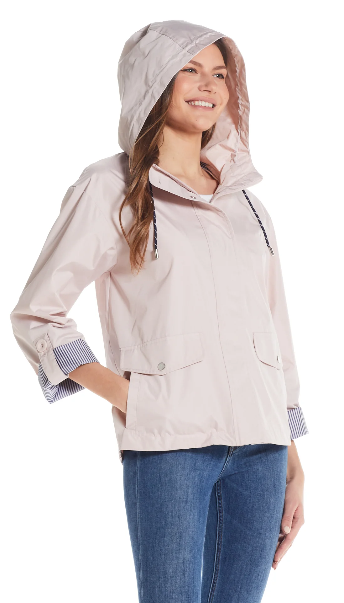 HOODED JACKET WITH TURN BACK SLEEVES - Image 19