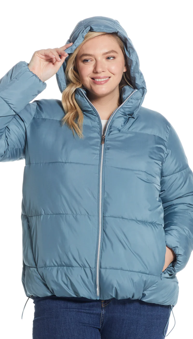 HOODED PUFFER COAT - Image 18