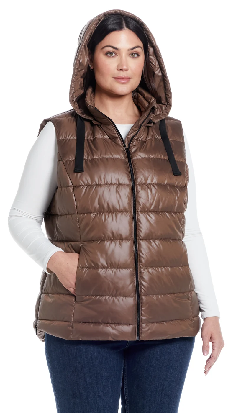 HOODED PUFFER VEST - Image 7