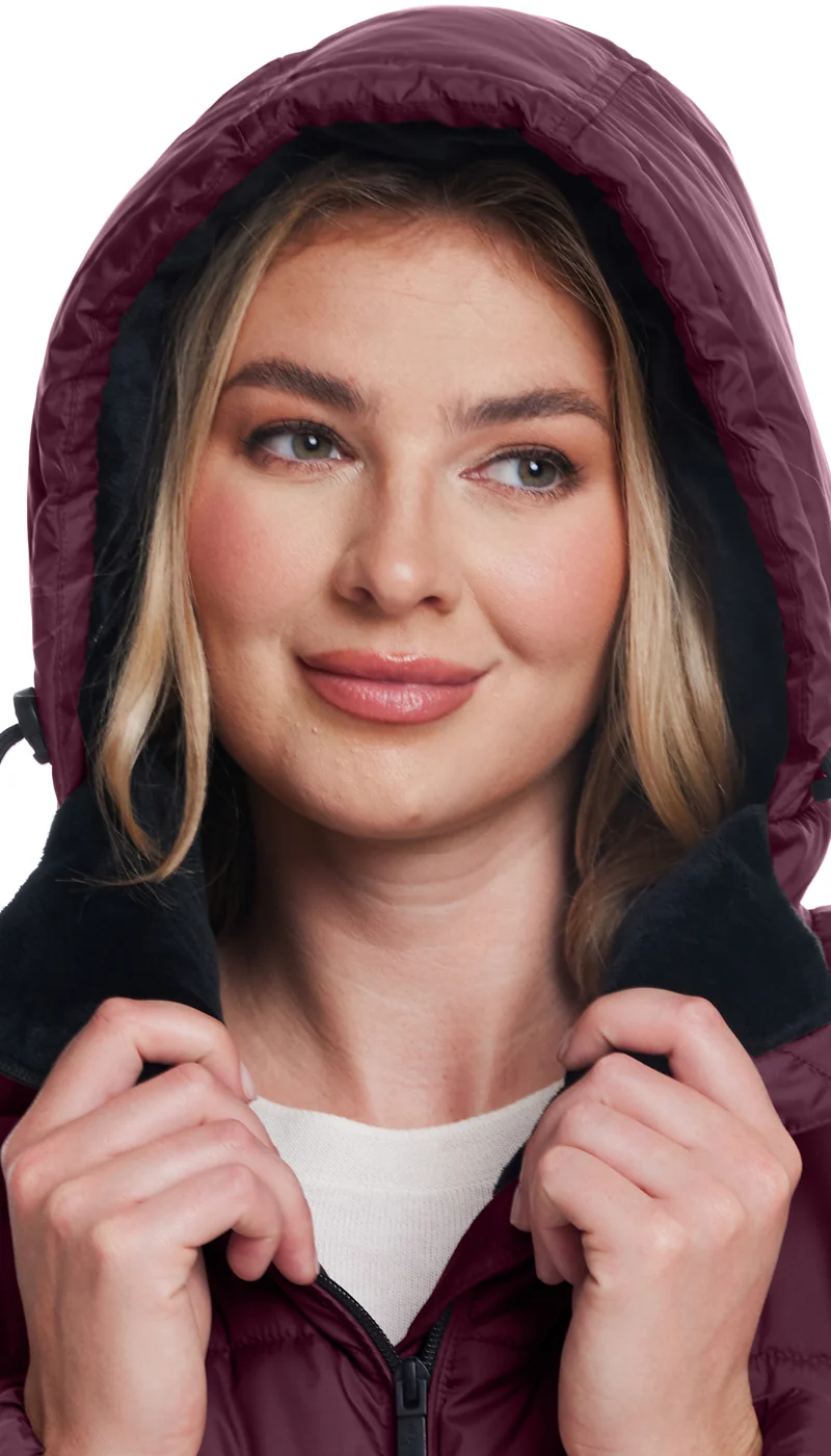 HOODED PUFFER WITH COZY PILE - Image 16