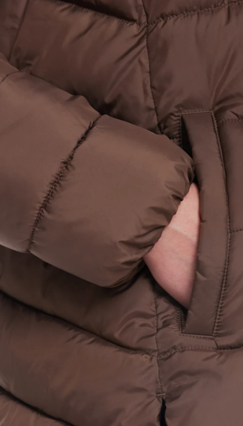 HOODED PUFFER WITH COZY PILE - Image 26
