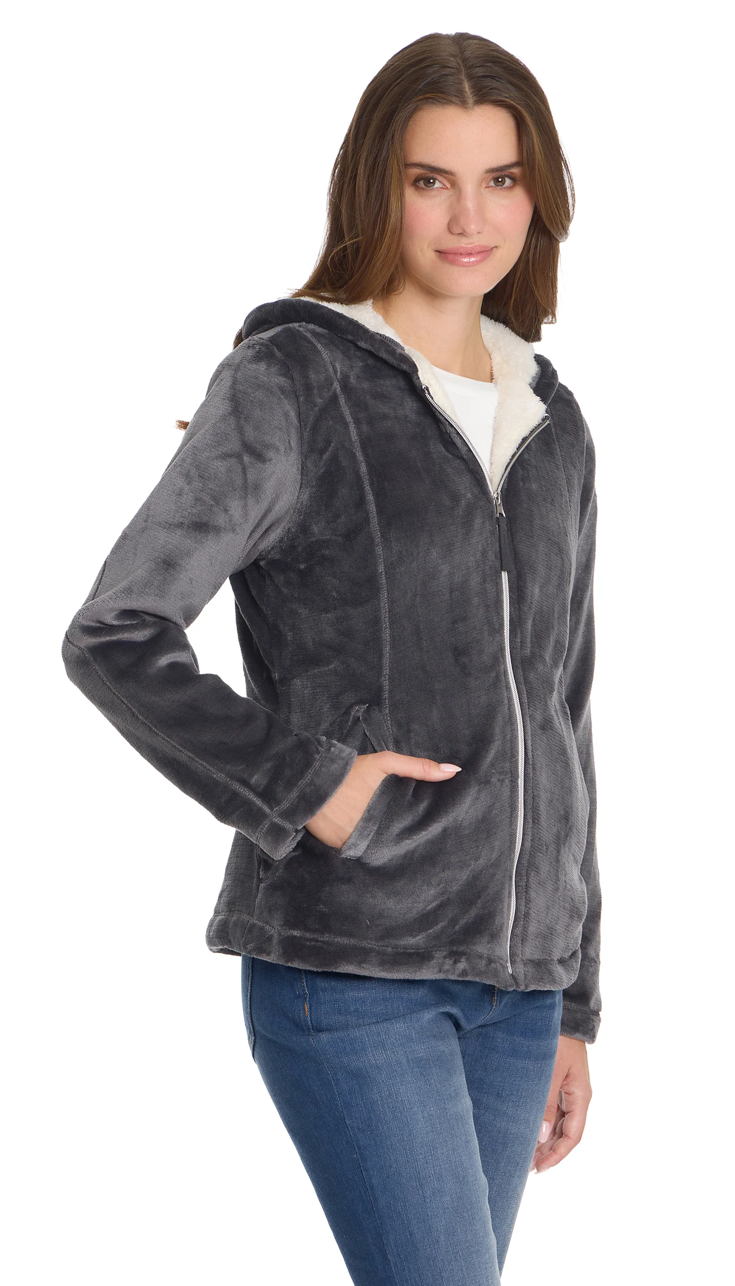 HOODED ZIP UP FLEECE JACKET - Image 20