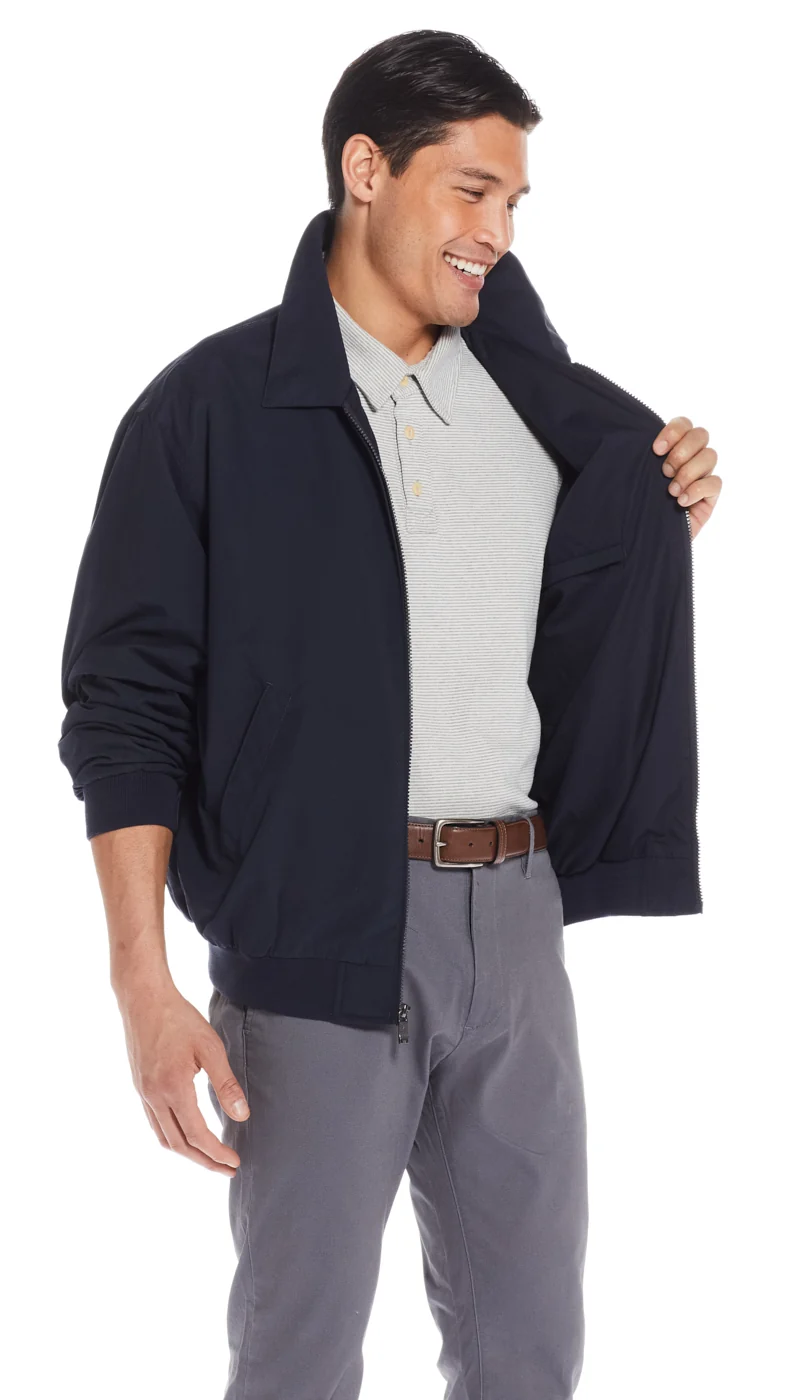 MICROFIBER GOLF JACKET  - NAVY - Image 5