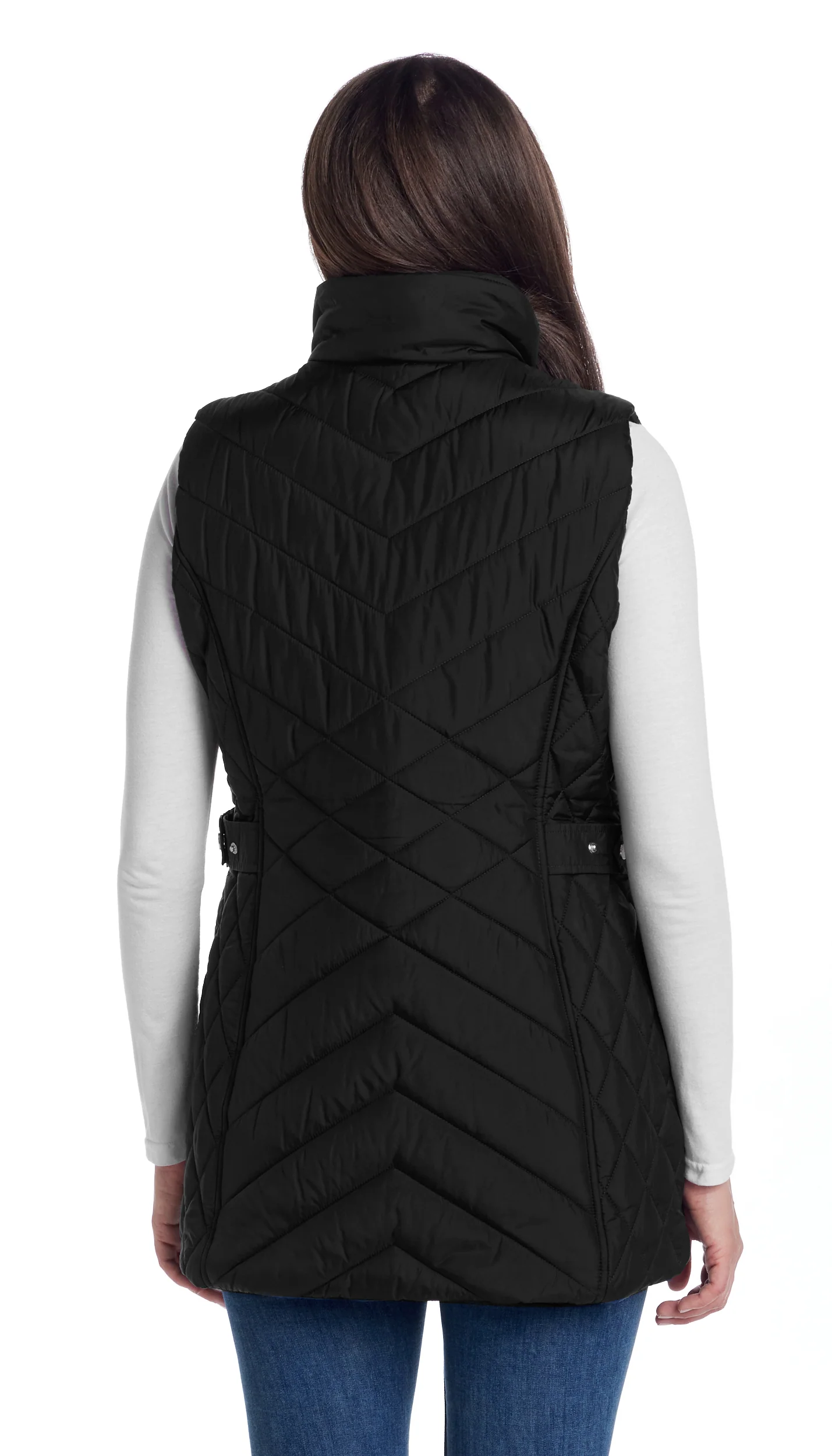MIXED QUILTED LONGLINE VEST - Image 29