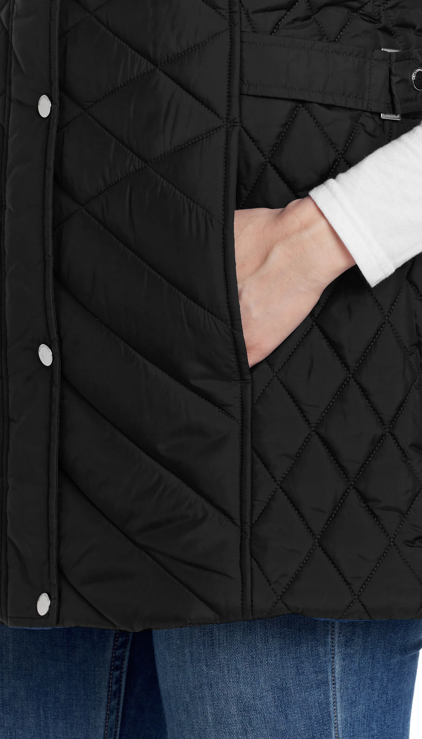 MIXED QUILTED LONGLINE VEST - Image 33