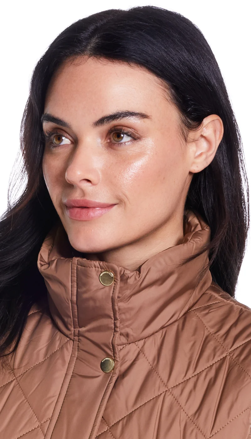 DIAMOND QUILTED LONG LINE CLINCHED VEST - Image 17