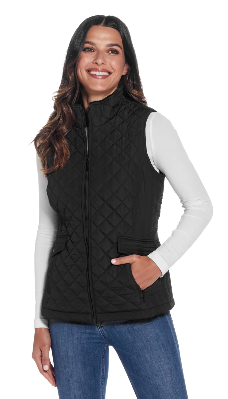 MIXED QUILTED VEST WITH PLUSH LINING - Image 15