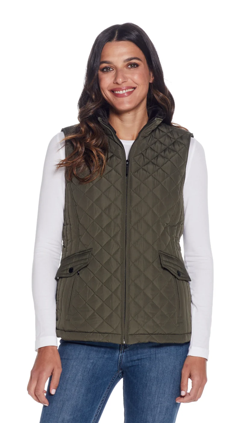 MIXED QUILTED VEST WITH PLUSH LINING - Image 6