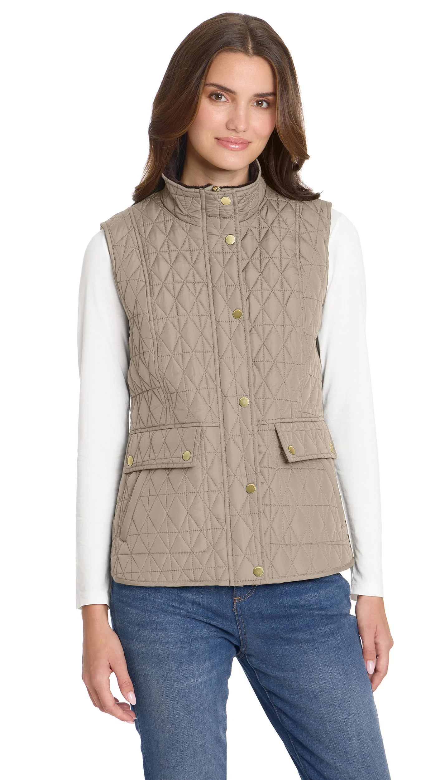 MULTI QUILTED PLUSH LINED VEST - Image 17