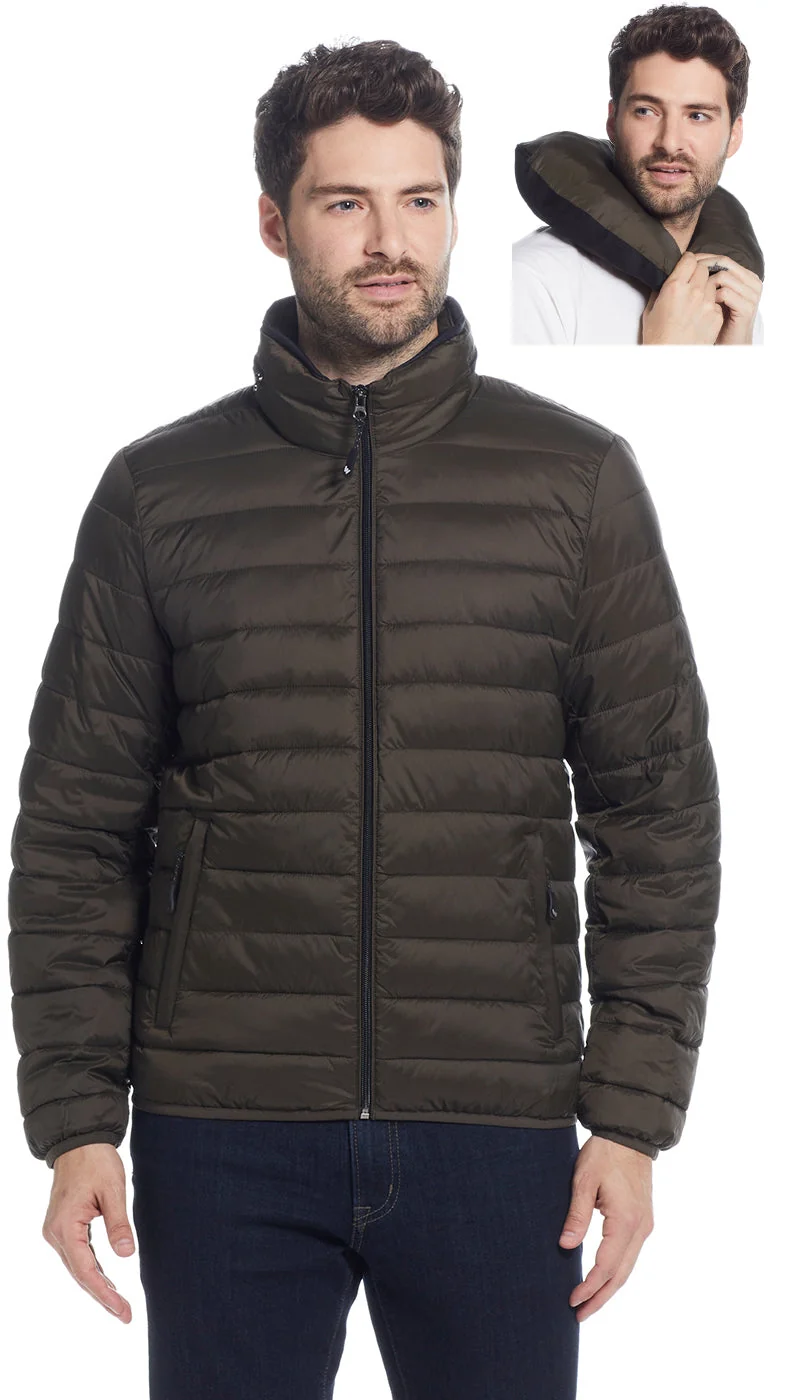 PILLOW PAC PUFFER JACKET - OLIVE - Image 4