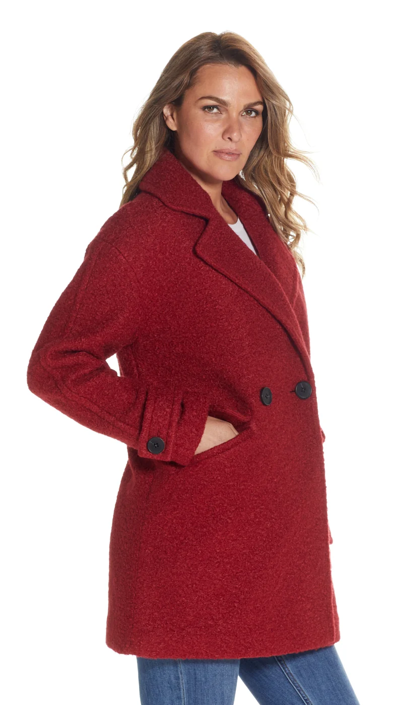 POLY BOUCLE PEA COAT - Image 6