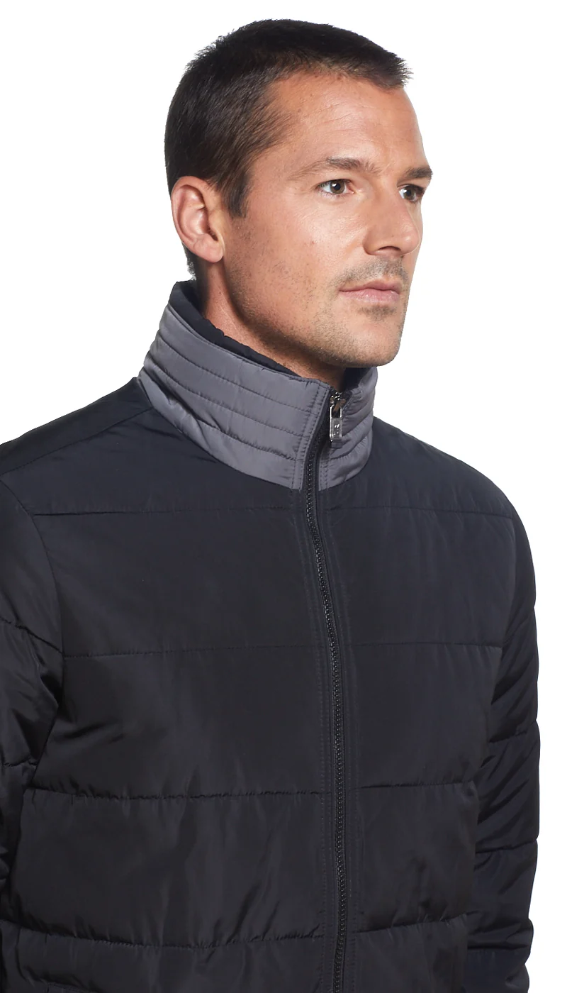 PUFFER JACKET - BLACK - Image 4