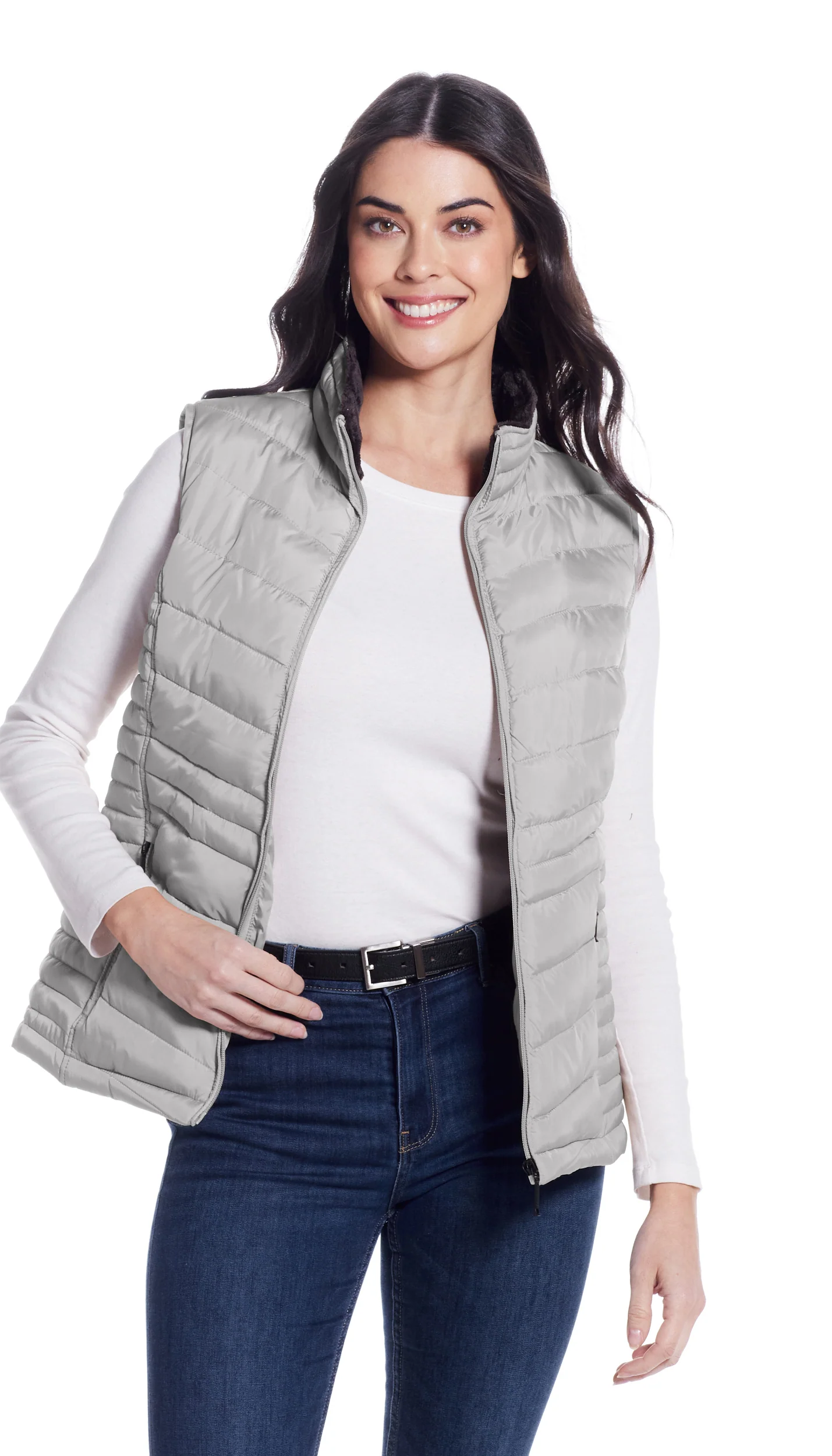 QUILTED PUFFER VEST WITH PLUSH LINING - Image 27