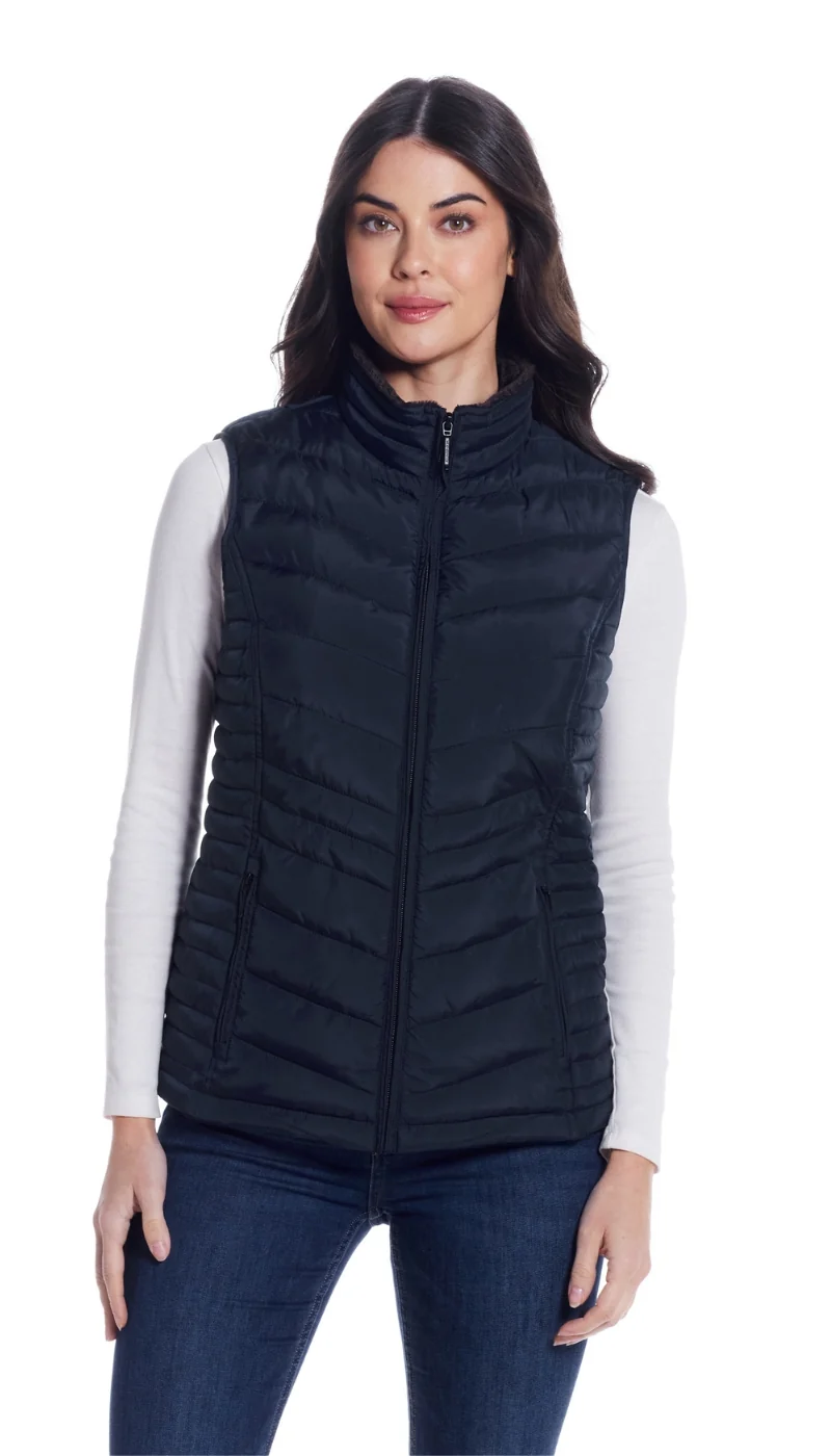 QUILTED PUFFER VEST WITH PLUSH LINING - Image 6