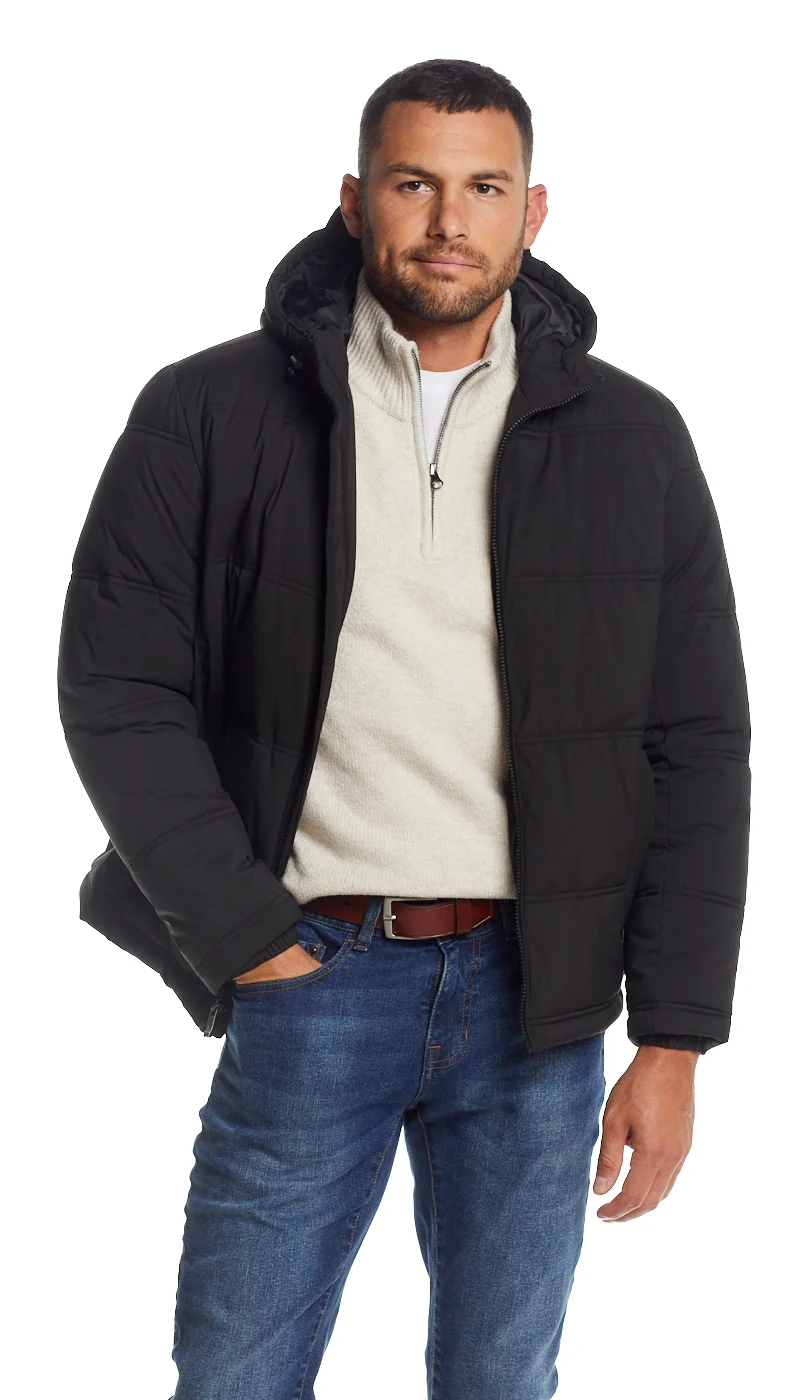 QUILTED PUFFER WITH ATTACHED HOOD - Image 10