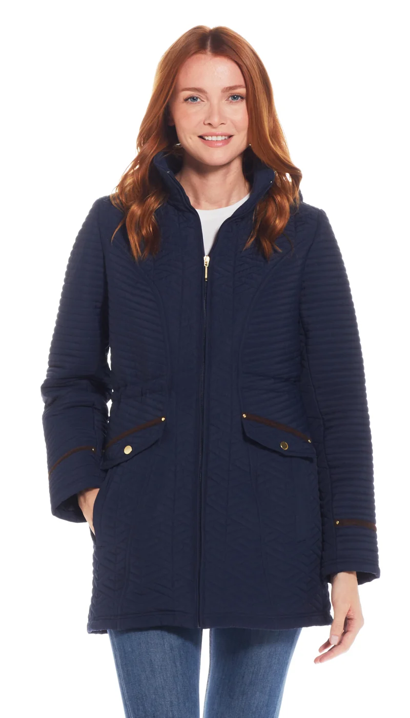 QUILTED WALKER WITH FAUX SUEDE DETAILS - Image 10