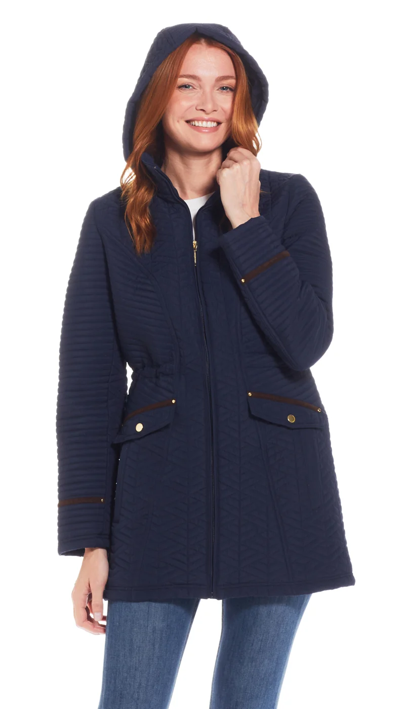 QUILTED WALKER WITH FAUX SUEDE DETAILS - Image 13