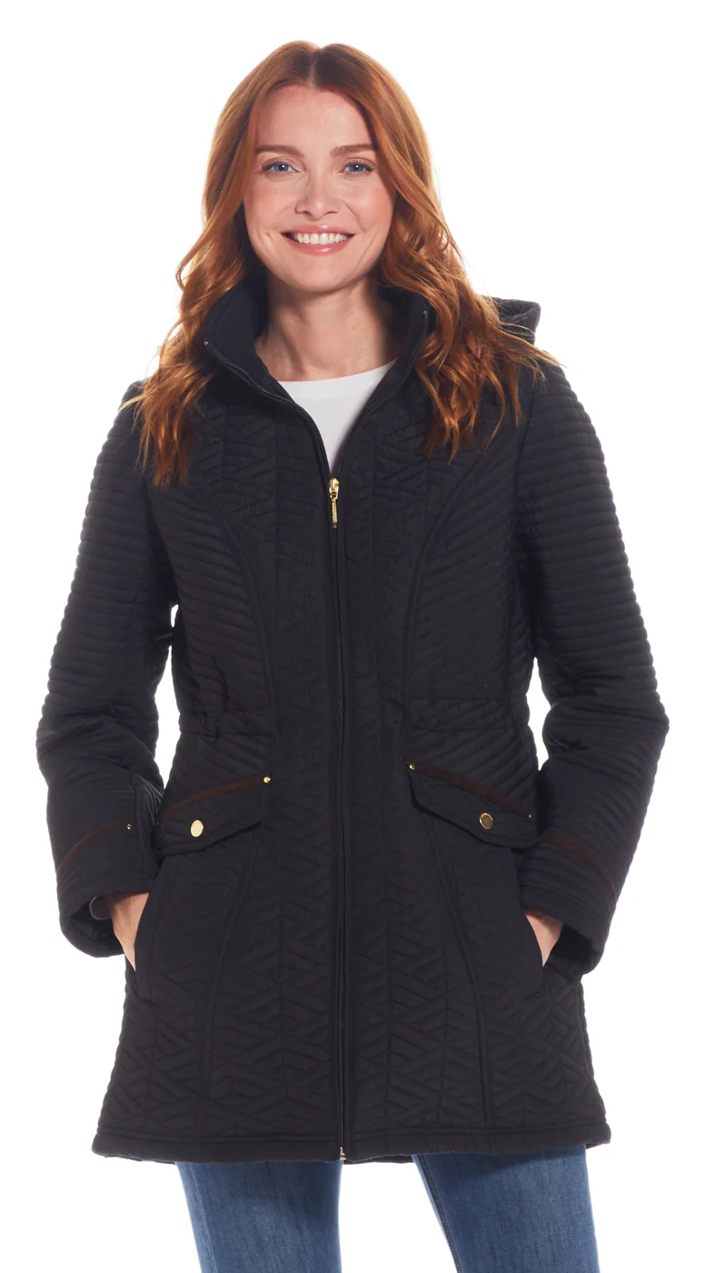 QUILTED WALKER WITH FAUX SUEDE DETAILS - Image 20