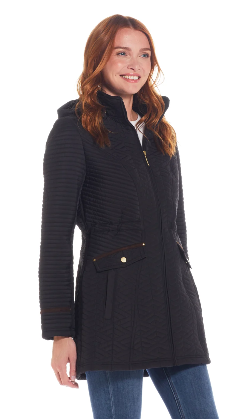 QUILTED WALKER WITH FAUX SUEDE DETAILS - Image 22