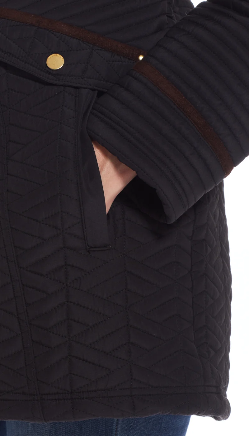 QUILTED WALKER WITH FAUX SUEDE DETAILS - Image 27