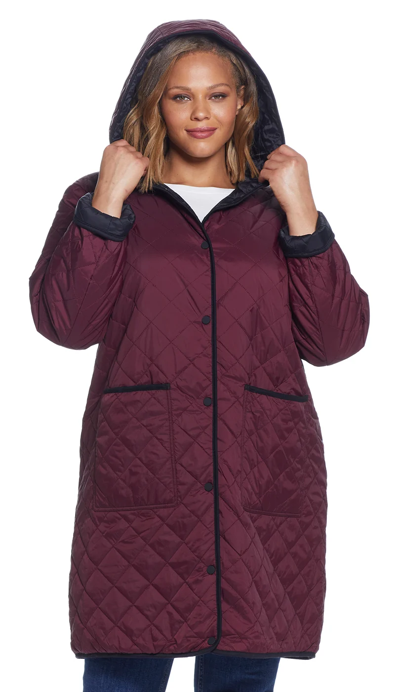 REVERSIBLE HOODED DUFFLE - Image 6