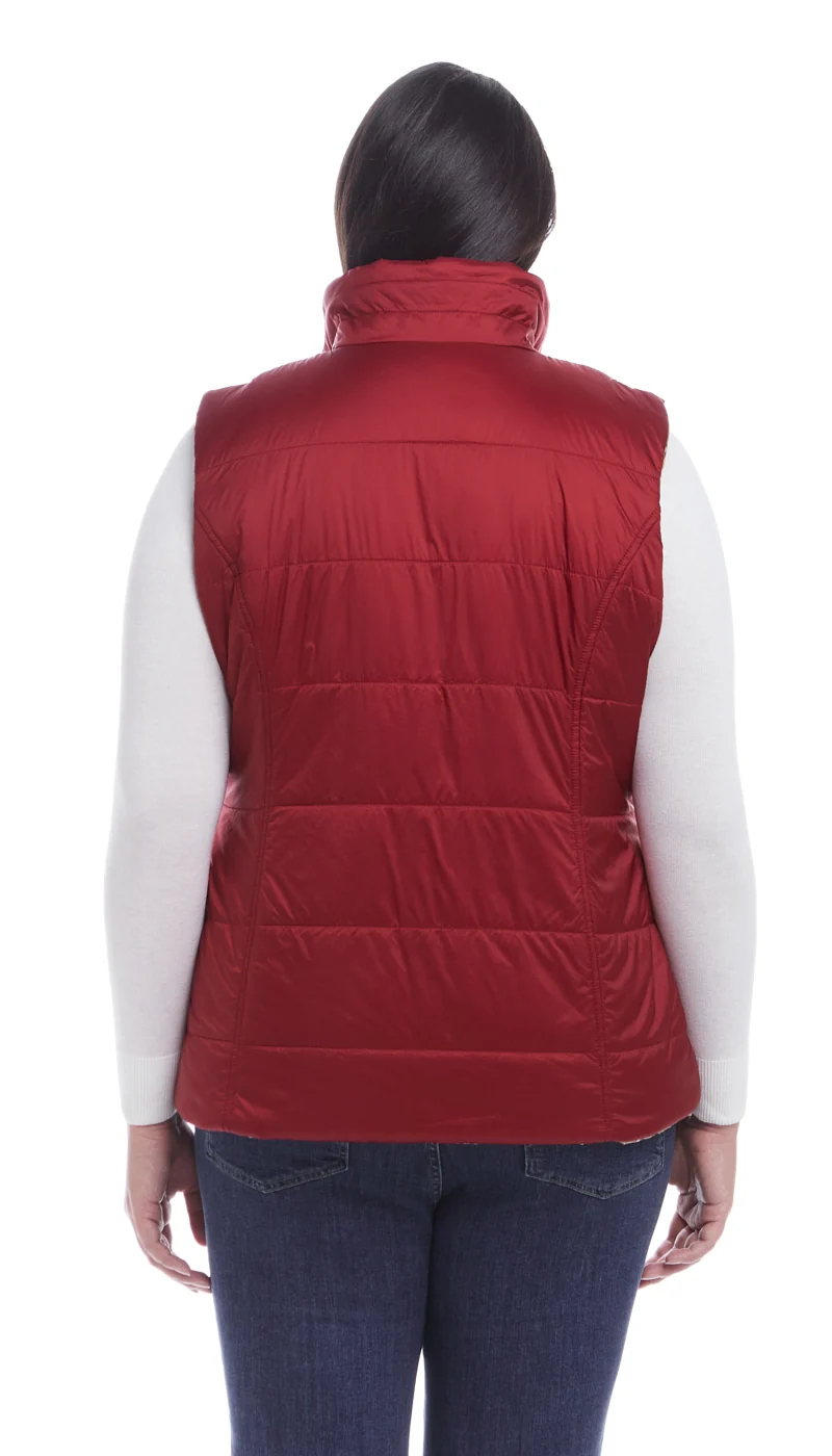 REVERSIBLE PLAID QUILTED VEST - Image 13