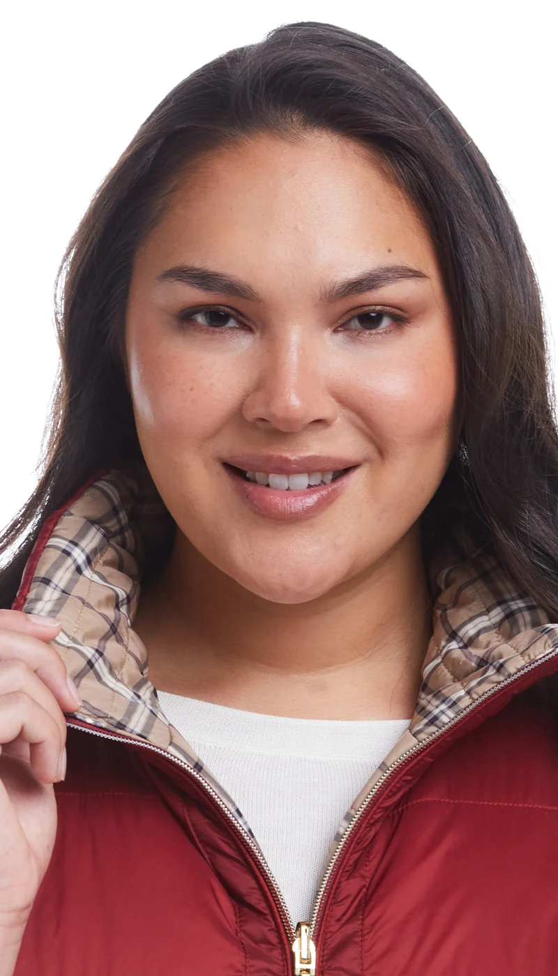 REVERSIBLE PLAID QUILTED VEST - Image 17
