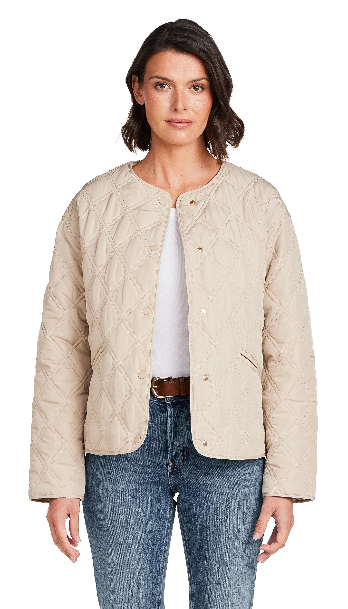 COLLARLESS QUILTED JACKET - Image 13