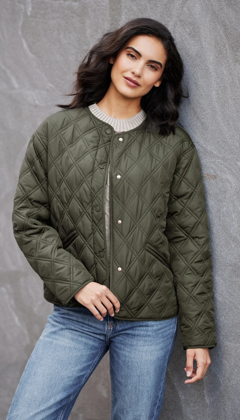 COLLARLESS QUILTED JACKET - Image 15