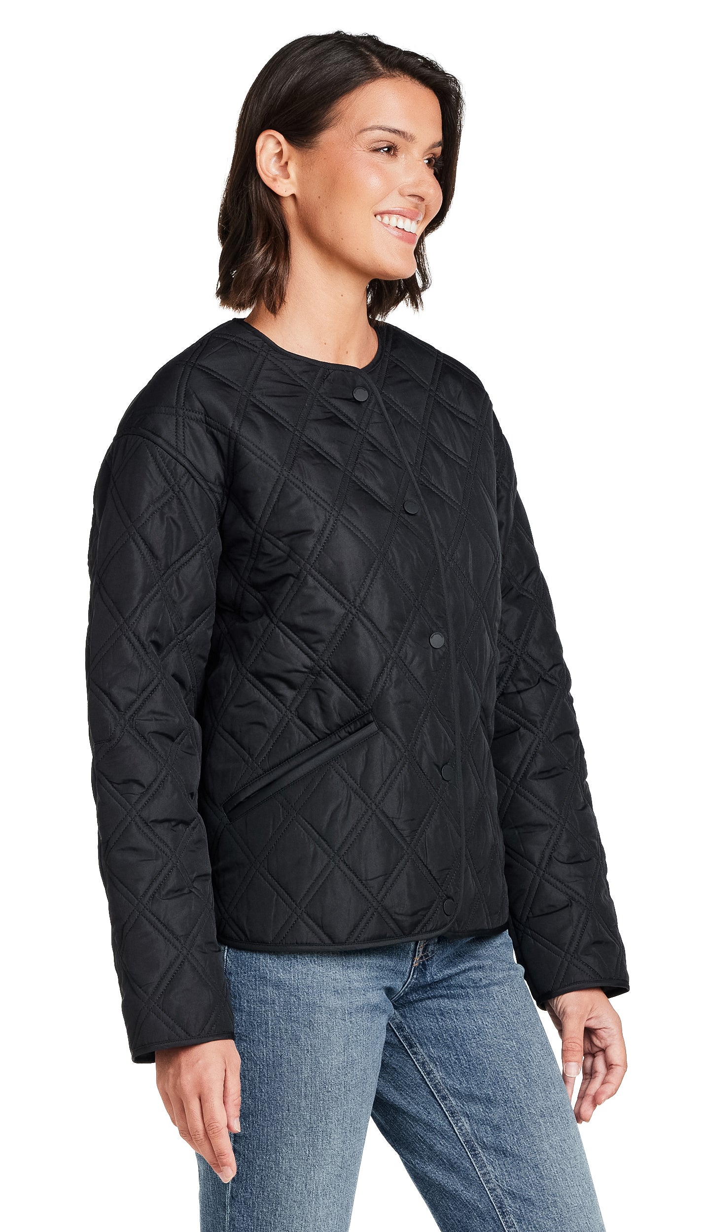 COLLARLESS QUILTED JACKET - Image 4