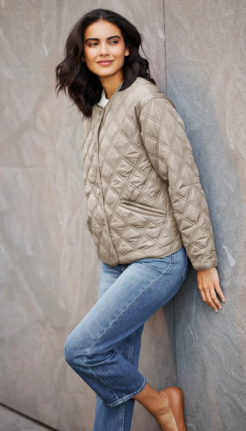 COLLARLESS QUILTED JACKET - Image 8