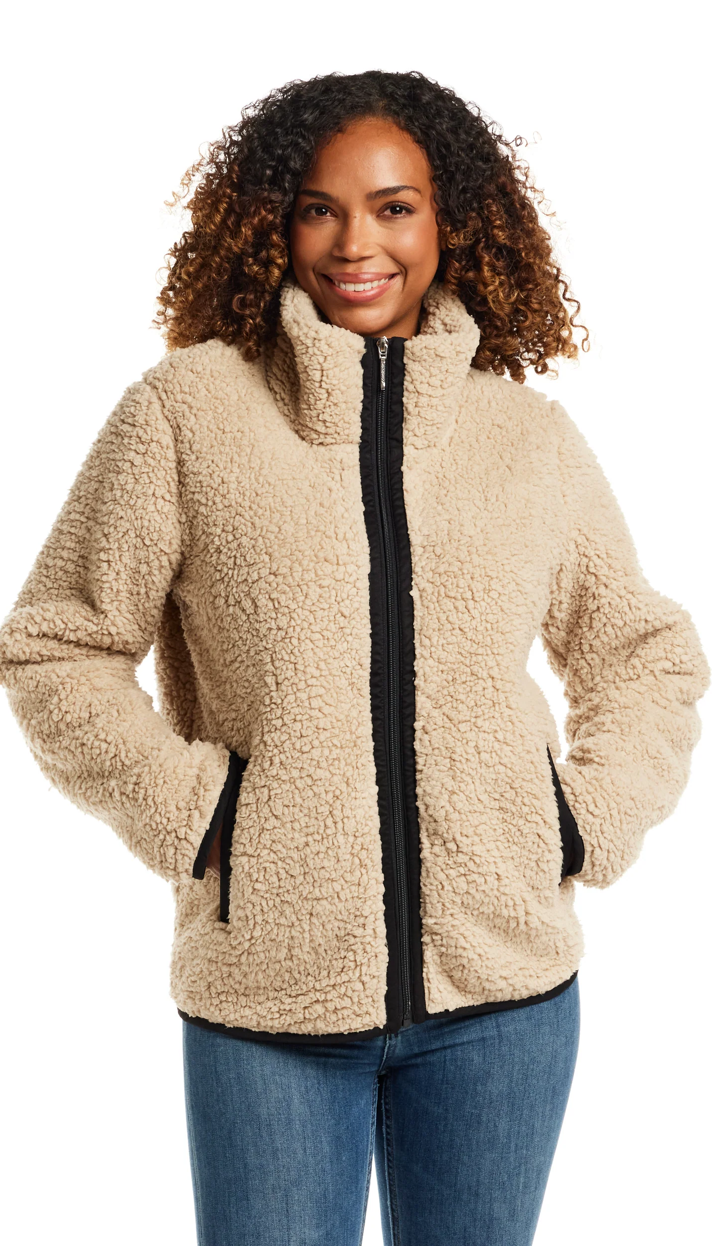 ZIPPER FRONT BONDED SHERPA FLEECE - Image 20
